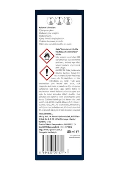 Aromaterapi Çubuklu Oda Kokusu Zen 80 Ml Acıbadem