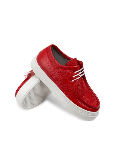 Deery Hakiki Deri Kırmızı Kadın Sneaker - Z1682zkrmc01 Kırmızı