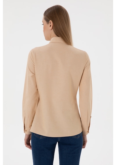 U.s. Polo Assn. Kadın Camel Gömlek Basic 50307726-vr015 CAMEL
