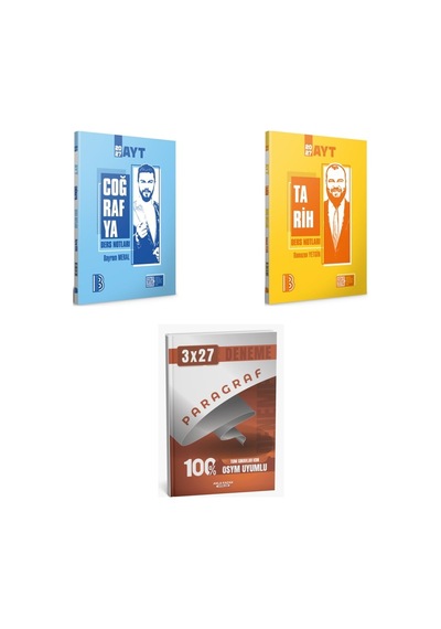 2027 Benim Hocam Ayt Coğrafya + Tarih Konu + Anla Kazan Paragraf Deneme 3'lü Set