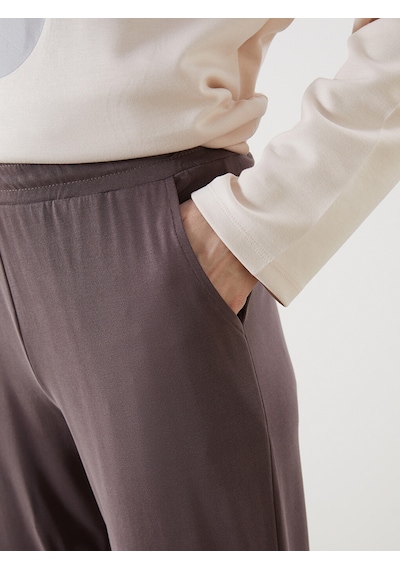 Lcwaıkıkı Classic Kahverengi Beli Lastikli Kadın Jogger Eşofman Altı