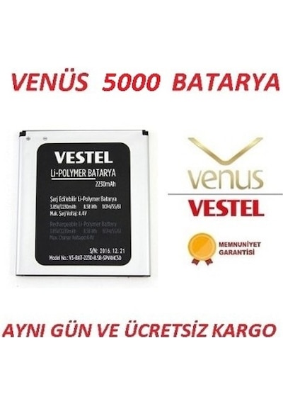 Vestel Uyumlu Venus 5000 Batarya. Pil