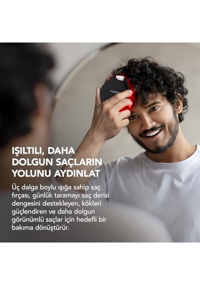 Foreo Flıp Play Advanced Led Saç Fırçası Kırmızı, Mavi Ve Yeşil Işık Modlarına Sahip 3 Ü 1 Arada Bakım Aracı, Sağlıklı Görünen Saç Ve Saç Derisini Destekler - Midnight Magic