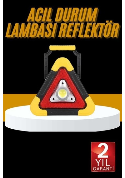 Şarjlı Üçgen Reflektör, Çok Fonksiyonlu Işıklı İkaz Lambası