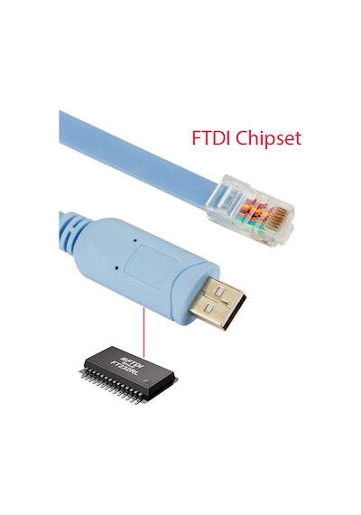 Usb 2.0 To Rj45 Cisco Konsol Kablo Ftdı Ft232rl Chipseli Cisco Uyumlu Kablo