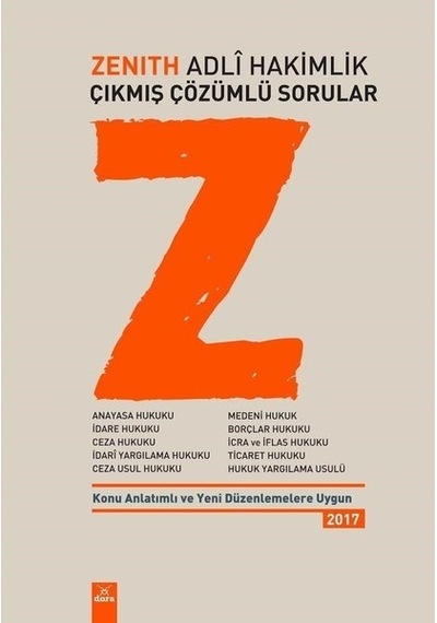 Zenith Adli Hakimlik Çıkmış Çözümlü Sorular- Dora Yayıncılık