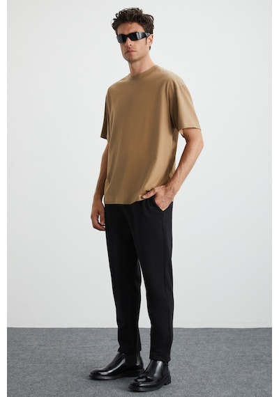 Grımelange Jett Erkek Oversize Fit %100 Organik Pamuk Kalın Dokulu Bisiklet Yakalı Vizon T-shirt Vizon Grımelange Jett Erkek Oversize Fit %100 Organik Pamuk Kalın Dokulu Bisiklet Yakalı Vizon T-shirt Vizon
