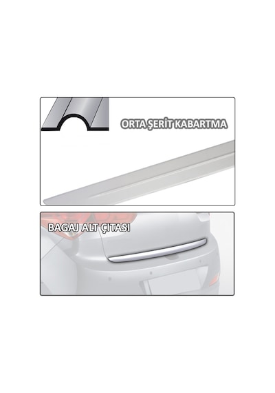 Opel Astra G Sd Krom Bagaj Alt Çıta 2001-2009 Çelik Şerit