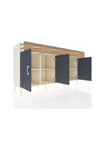 Hyperion Konsol 4 Raflı 3 Çekmeceli 4 Kapaklı 176x44x99 Aytaşı-antrasit/çam Aytası/antrasıt - Aytası Hyperion Konsol 4 Raflı 3 Çekmeceli 4 Kapaklı 176x44x99 Aytaşı-antrasit/çam Aytası/antrasıt - Aytası