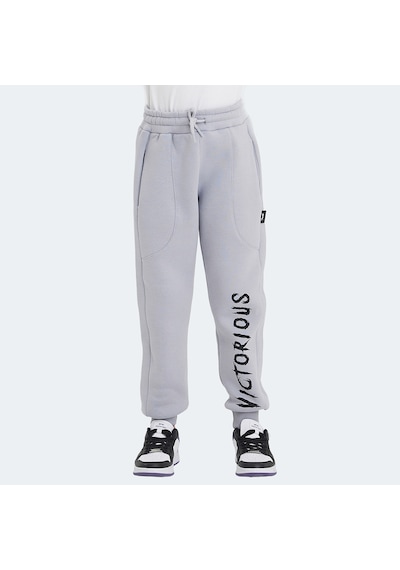 Slazenger LANEY Çocuk Cepli Taş Gri Eşofman Altı