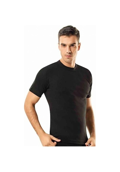 Tutku 0105 Erkek Sıfır Yaka Fanila Kısa Kollu Atlet 3'Lü Paket