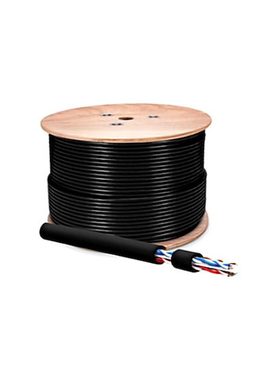 Cat6 305 Metre Makara Dış Ortam 0,57mm Kesit Çift Ceketli Outdoor Kablo