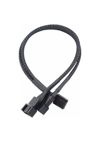 1 To 2 Çoğaltıcı 25cm Fan Uzatma Kablosu Y Tip 4 Pin 3 Pin Bilgisayar Kasa Anakart Ekran Kartı Soğut