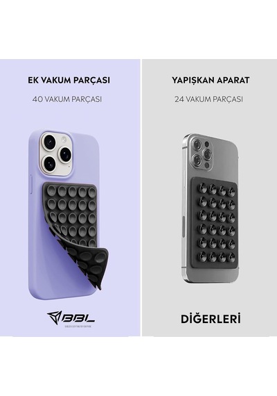 Telefon Arkasına Yapışan Silikon Vantuzlu Telefon Tutucu, Telefon Kılıfı Tutucu, Tüm Cep Telefonu Modellerine Uygun, Araç Telefon Tutucu, Ahtapot, Vakumlu Telefon Tutucu Siyah