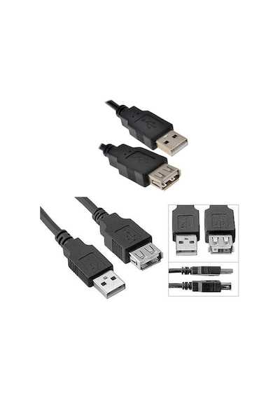 0.5M Usb Uzatma Kablosu Dişi Erkek Kısa Usb 2.0 Kablo - 50Cm