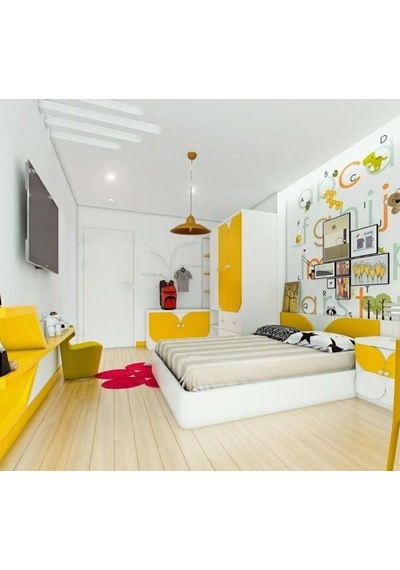 Riolight Modern Sari Içi Beyaz Bebek,Çocuk,Genç Odasi Için Tekli