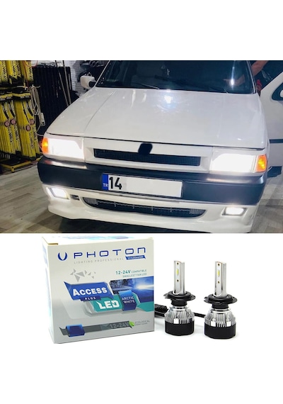 Fiat Tipo Led Xenon Uzun + Kısa Far Ampulü H4 Access Yeni Seri Beyaz