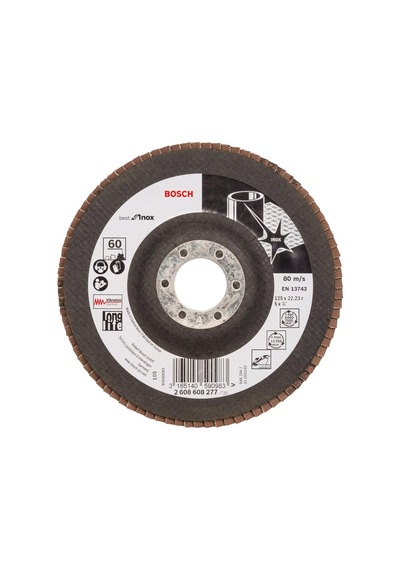 Tr Zımpara Diski X581 Best For Inox 125 Mm Kum 60, 1 Adet