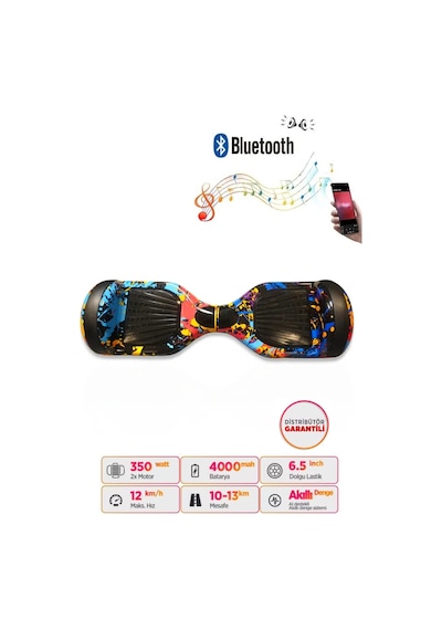 Citymate Hoverboard 6.5 inch Elektrikli Kaykay Scooter Bluetooth Hoparlörlü D26