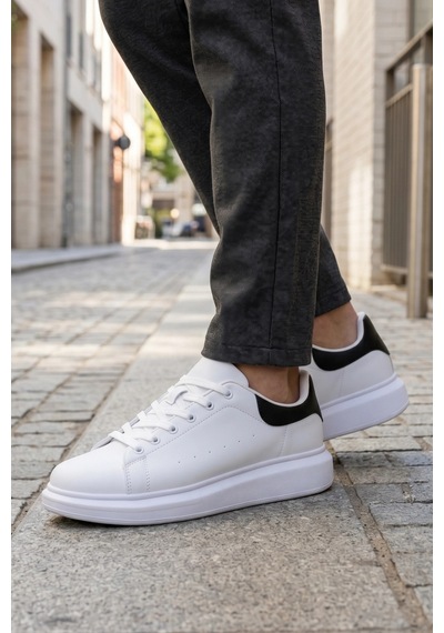 In Step Urban Comfort Serisi: Beyaz Deri Erkek Minimalist Sneakers