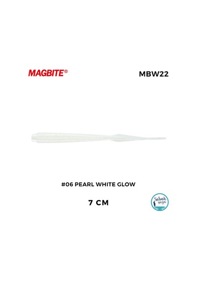 Magbite Jamming 7cm 06 Pearl White Glow Kokulu Silikon Yem 7 Adet