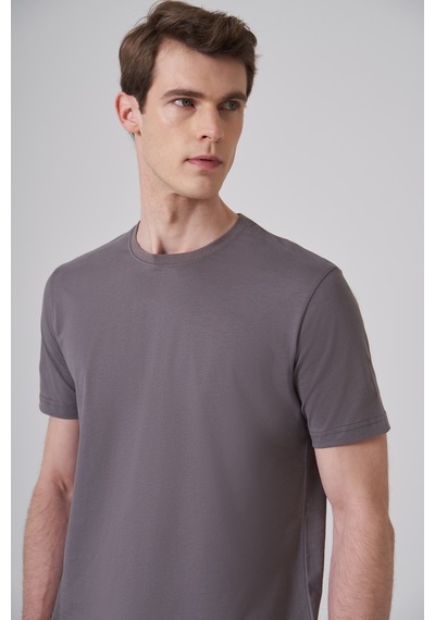 Morven Erkek Antrasit Basic Bisiklet Yaka Dynamic Fit Pamuk T-shirt 26yc018008053 Antrasit