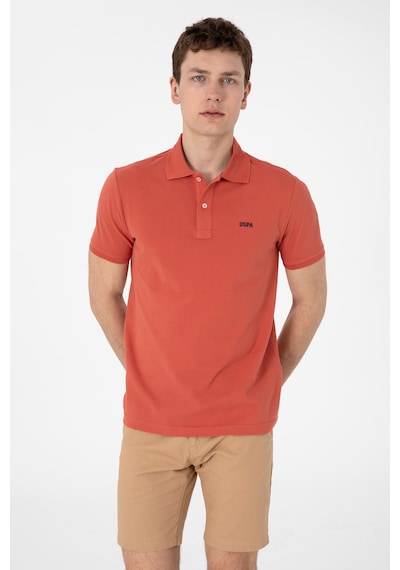 U.S. Polo Assn. Erkek Regular Fit Polo Yaka Pudra Basic Tişört 50306007-VR042