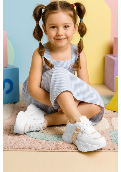 Dark Seer Kids Ds K 2051 Sneaker 2025 Kız Çocuk Beyaz-bej