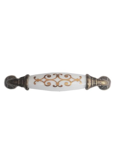 Klasik Silindir Kulp Antik Sarı 96 Mm Çr