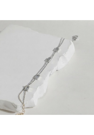 Zirkon Taşlı Zincir Bileklik 718556 Silver Gümüş