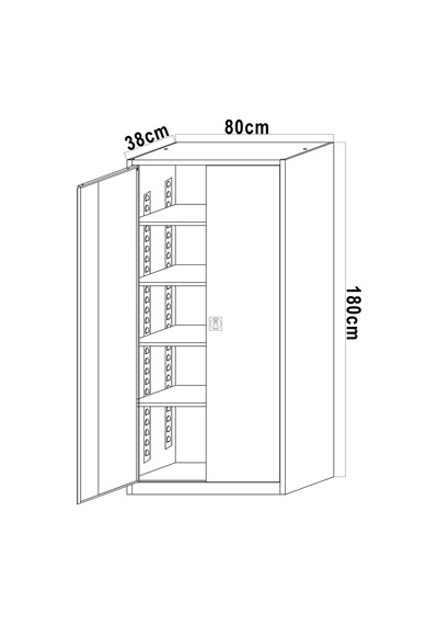 Çelik Dosya Dolabı Metal Dolap Ofis Dolapları Arşiv 80x38x180 Turuncu