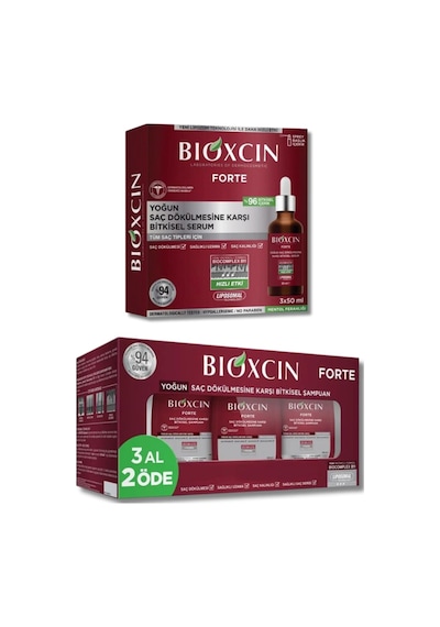 Forte Serum 3x50 Ml Ve Şampuan 300ml 3 Al 2 Öde Yoğun Saç Dökülmelerine Karşı