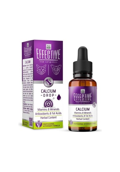 Effective Kedi Ve Köpek Takviye Ürünleri Kalsiyum 50ml