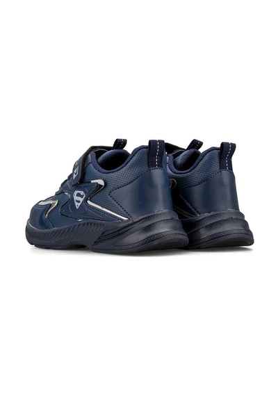 Spido 08 Filet Cırtlı Numara 31 Ünisex Çocuk Sneaker Ayakkabı Gümüş - Lacivert
