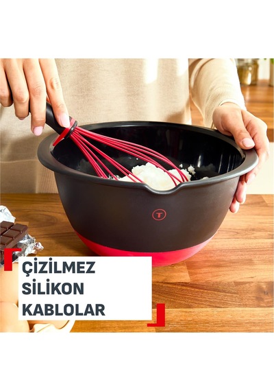 Tefal Ingenio+ Isıya Dayanıklı Çırpıcı 002 Kırmızı