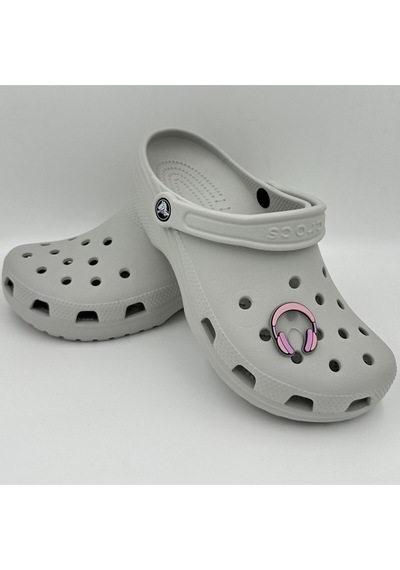 Crocs Terlik Süsü Ve Aksesuarı , Çanta Süsü Renkli Jibbitz Kulaklık Şeffaf 02 Görselli Figür Aksesuarı Lila-pembe-şeffaf