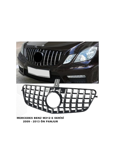 W212 GTR E Seri Spor Ön Panjur Izgaralı Piano Black-Krom 2009-2013