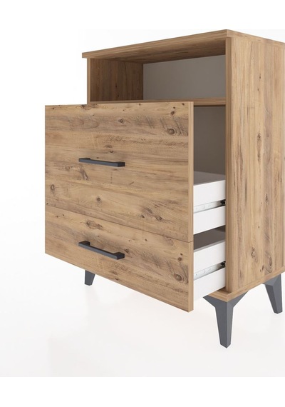Arges Komodin Tek Raflı 2 Çekmeceli 60x30x80 Çam-çam Atlas Çam Arges Komodin Tek Raflı 2 Çekmeceli 60x30x80 Çam-çam Atlas Çam