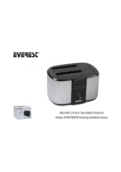 Everest Hd3-540 Usb 3.0 2Li 2.5" 3.5"Dock Station