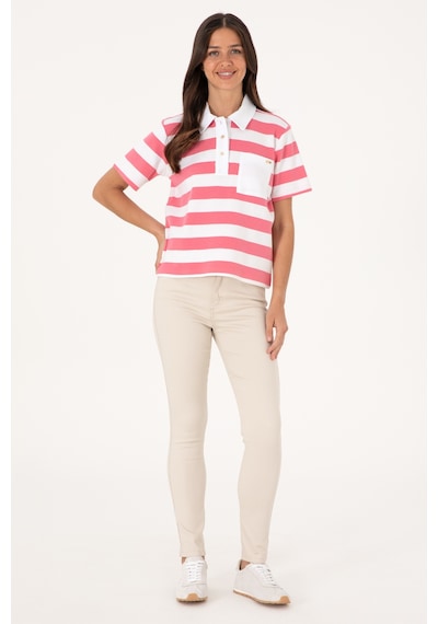 U.S. Polo Assn. Kadın Pembe Cepli Polo Yaka Tişört 50306713-VR167