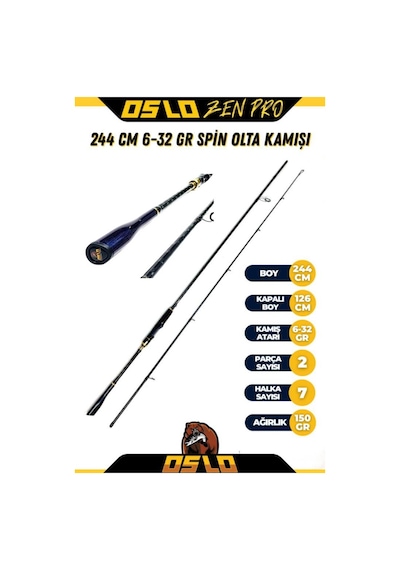 Oslo Zen Pro 244cm 6-32gr Oslo Next 4000 Spin Olta Seti Standart