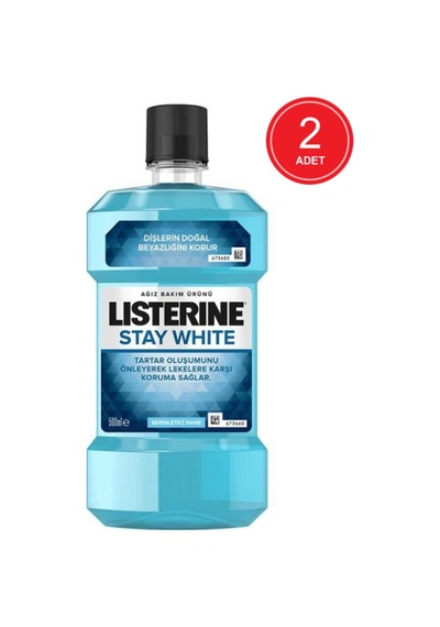 Listerine Stay White Ağız Bakım Suyu 2 x 500 ML