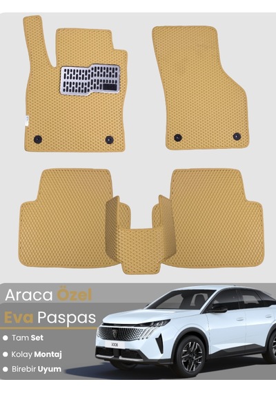 Peugeot 3008 2024-2025 Uyumlu Eva Paspas Tam Set Araca Özel,oto Paspas 280