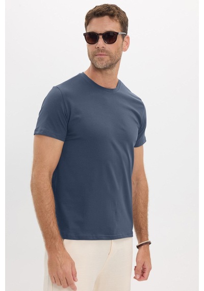 Tudors Erkek Slim Fit Dar Kesim Pamuklu Yumuşak Doku Esnek Kumaş Basic İndigo Bisiklet Yaka Tişört-52099 Çok Renkli Tudors Erkek Slim Fit Dar Kesim Pamuklu Yumuşak Doku Esnek Kumaş Basic İndigo Bisiklet Yaka Tişört-52099 Çok Renkli