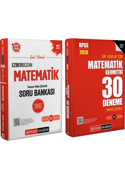 Pegem Yayınları 2026 Kpss Matematik Soru Bankası Ve Deneme Seti 2 Kitap