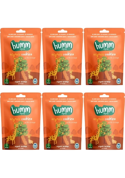 Humm Organic Organik Portakallı Kurabiye 6 x 55 G