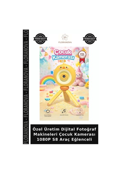 Özel Üretim Dijital Fotoğraf Makineleri Çocuk Kamerası 1080p S8 Araç Eğlenceli