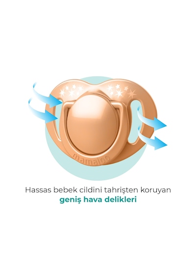 Mamajoo Ortodontik Emzik Seti 0 Ay+ Powder Blush | İkili, Silikon, Damaklı | Sterilizasyon & Saklama Kabı