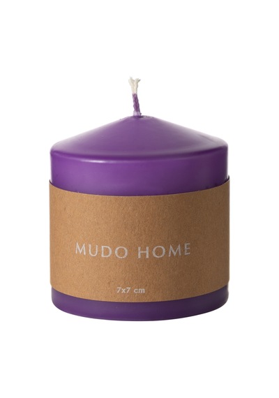 Mudo Home Sütun Mum Mor 7x7 Diğer