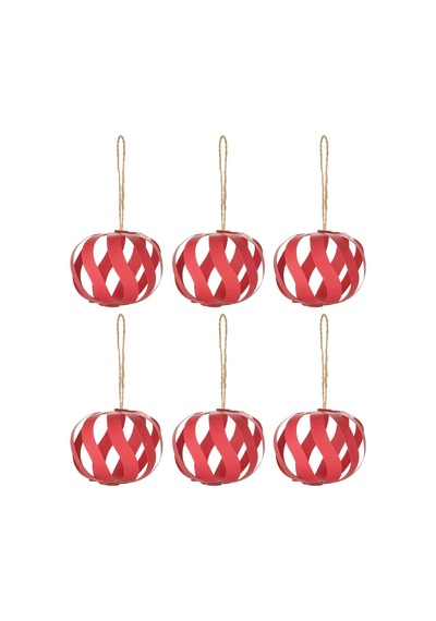 Ikea Vinterfint Kırmızı Noel Süsü 8 Cm